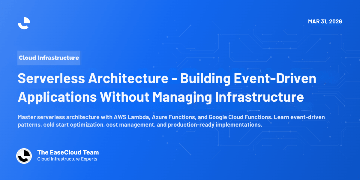 Serverless Architecture - Building Event-Driven Applications Without Managing Infrastructure