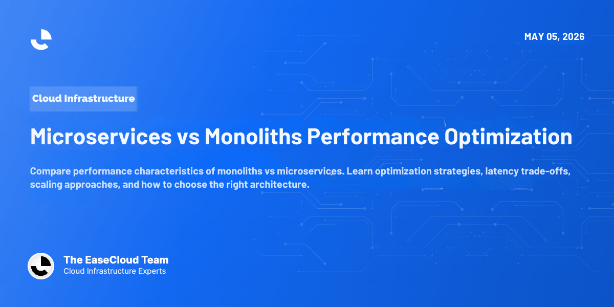 Microservices vs Monoliths Performance Optimization